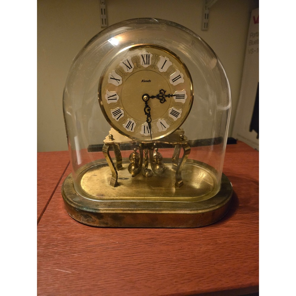 Kundo Kieninger & Obergfell Anniversary Clock Brass Torsion Pendulum Germany